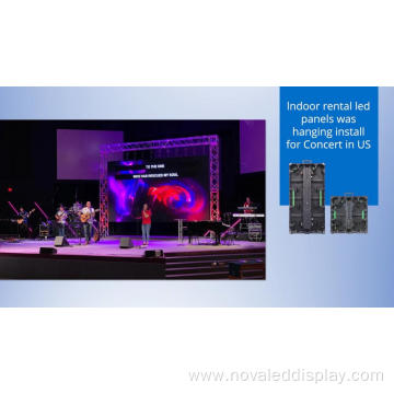 Pantalla LED de alquiler de escenario para eventos de interior de 500x1000 mm